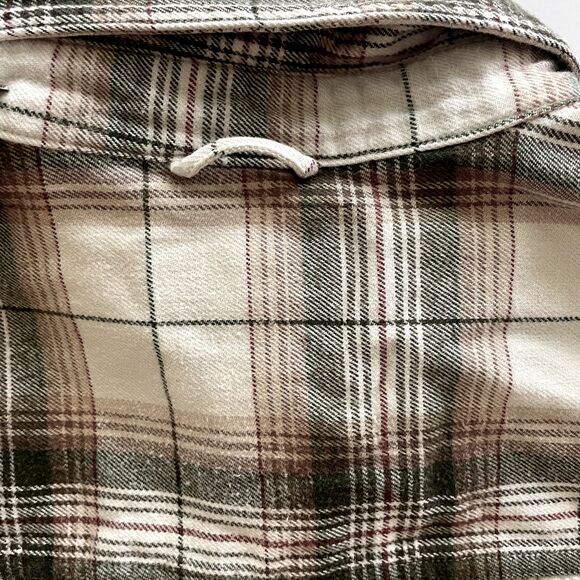 VTG 90s Eddie Bauer Double Pocket Plaid Flannel Button Shirt XL Tall Outdoors - Picture 6 of 12